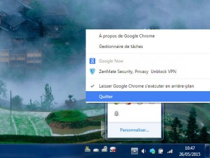 Fermer Google Chrome