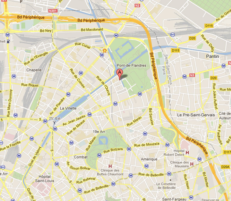 Plan Détaillé Du 19ème Arrondissement De Paris