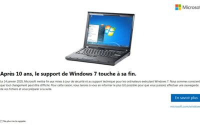 Fin de Windows 7, passez gratuitement a Windows 10