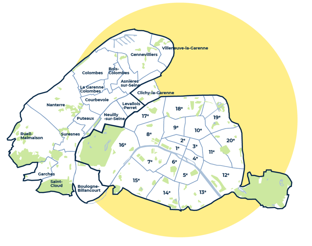 Carte des zones d'interventions de Docteur Micro