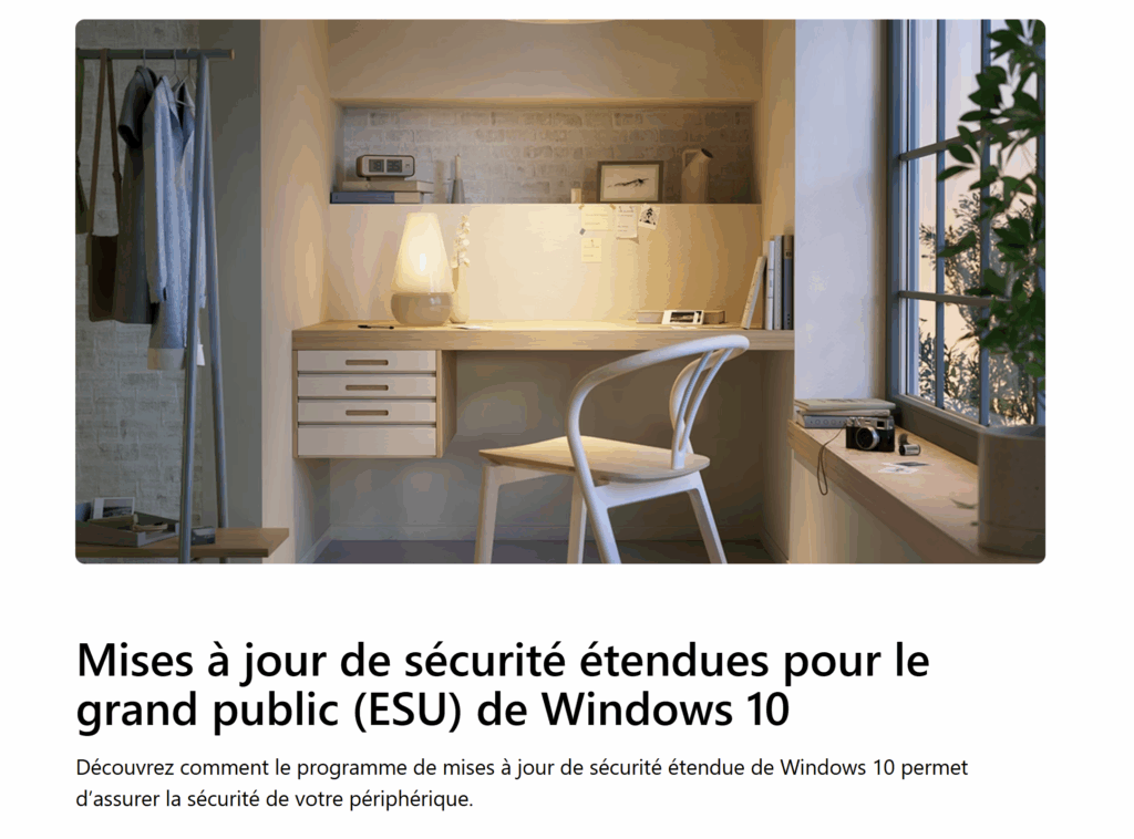 Mises à jour étendues ESU Windows 10